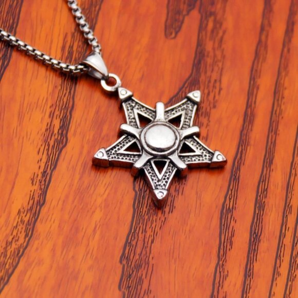 ❤️Fashion anime Pentagram Shape Necklace, N90201P121 - Picture 1 of 10